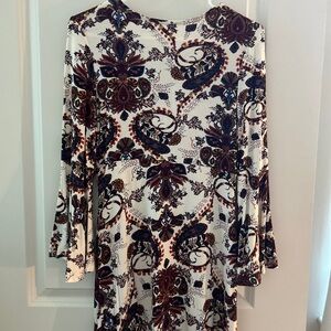 Floral Paisley Long Sleeve Dress